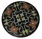 24" Marble Table Top Handmade Floral Work Home Decorative Coffee Table