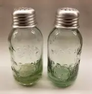NEW Mini Masons Jar 3.75" SALT & PEPPER SHAKER Set of 2 Country Kitchen Decor