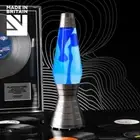Mathmos Astro Platinum Vinyl Lava Lamp - blue/blue