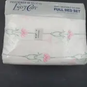 Sheet Set Full Double 4 Pc Tastemaker by Stevens Decorum Floral Easy Care USA