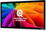 QualGear 135-Inch Fixed Frame Projector Screen, 16: 9 3D High Reflective Silver