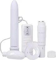 Doc Johnson White Nights - Pleasure Kit - 7 Inch Vibe, Bullet Vibe, Pocket Rocket, Vibrating C-Ring - White