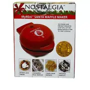 Nostalgia MyMini Santa Claus Compact Waffle Maker 5" Cooking Surface