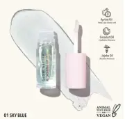 Glow Getter Hydrating Lip Oil (001:Sky Blue) - Vegan, Paraben Free, Anti Aging