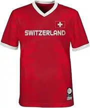 [FIFA] Unisex Official 2023 Women's Football World Cup Kids Team Shirt, Switzerland T-Shirt (Pack of 1)