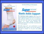 Ankle Support Band Supports Joints & Muscles S, Med, Lg Superband White