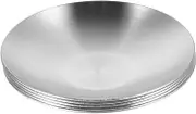 Vaguelly 5pcs Stainless Steel Sauce Plates Round Dipping Sauce Cups for Condiments for Serving Cold Dishes Reusable Kitchen Dinner Dish