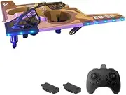 GoolRC RC Plane 6 Channel Remote Control Airplane, B-2 Stealth Bomber Fighter, 2.4GHz 6-Axis Gyro RC Airplane with 3D Flips, RC Aircraft with LED Light and 2 Batteries for Beginners and Adults (Brown)