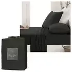 Ardor Micro Flannel Sheet Set Charcoal Mega King