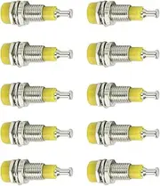 Banana Panel Socket, 10pcs/set 2mm Plated Female Jack Socket Mount Binding Post, for Electronic Equipment (Yellow)