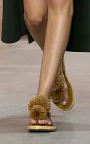 [Ulla Johnson] Ingrid Pom Pom Leather Espadrilles