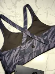 Scorpio Sol Cross Back Sports Bra - Girls Size XL Black Zebra