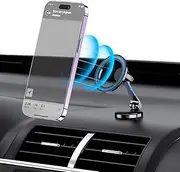 PROfezzion Strong Magnetic Car Mount Phone Holder Stand for iPhone 15 14 13 12 Pro Max Mini Plus & All Phones with The Metal Ring Included, on Car Dashboard Ultra Stable