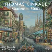 Thomas Kinkade Gardens of Grace with Scripture 2025 Wall Calendar [Calendar] K..