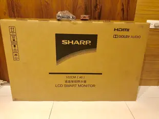 已售～SHARP 夏普 40吋液晶智能顯示器 102CM（40）+視訊盒