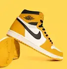 Jordan 1 Retro High OG (GS) 'Yellow Ochre' Black Sail FD1437-701 Kids Sz 5-7 Air