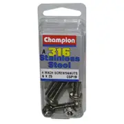 Champion Mach Screws and Nuts Set 6x25mm