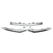 3Pcs Chrome Front Bumper Moulding Lip Trim Strip for E Class W212 14-16 A2128852774 A2128852874 A2128852674, B Silver Plating