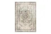 Rug Culture XXL Silver & Dusty Pink Vintage Look Transitional Rug - 400x300cm