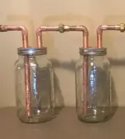 2-1/2” Tandem Mason Jar Thumpers for Wide Mouth Half Gallon Mason Jars W/ Unions
