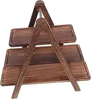 Gatuida Rustic Serving Tray Cupcake Stand Food Preparation Rack for Side Dish Organization Kitchen Storage Decorative Display for Home Decor
