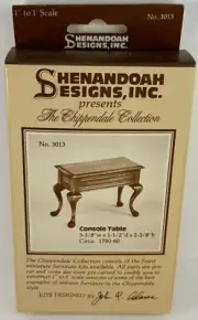 NOS Shenandoah Chippendale 1:12 Dollhouse Miniature Console Table Model Kit 3013