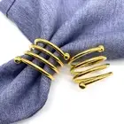 Elegant Napkin Holders Textured Rings Set for Table Decorations Classic Simple