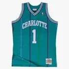 MENS MITCHELL & NESS AUTHENTIC ROAD JERSEY HORNETS 1992 MUGGSY BOGUES