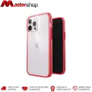 Speck Presidio Perfect Clear Impact Geometry Case iPhone 13 Pro Max 6.7 Red