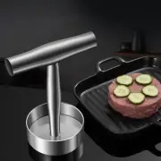 Patty Press with Ring Stainless Steel Hamburger Smash Cake Tool Smasher