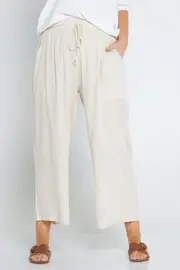 Thalia Linen Pants - Flax