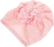 [Healeved] Decorative Hat Warm Beanie for Newborn Elegant Spring Fall Headwear Comfortable Turban Cap Stylish Floral Design for Outfits