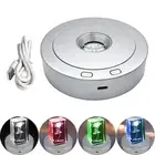 Base For Crystals LED 8 Light Modes Display Pedestals Led Rotating Display Stand
