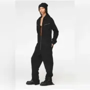 Zara Steven Meisel Black Denim Zippered Jumpsuit Size XS NWT