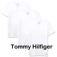 在飛比找momo購物網優惠-【Tommy Hilfiger】2023男時尚棉質白色V領短