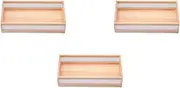 Set of 3, Azuchi Long Square 2-Tier Lunch Box (Small), Middle Tier [Shokado]