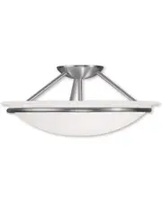 Livex Newburgh 3-Light Brushed Nickel Ceiling Mount NoSize NoColor