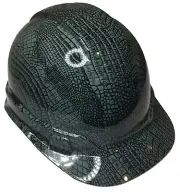 Hydro Dipped Hard Hat Ridgeline Cap Style Custom Slate Gray Gator Skin
