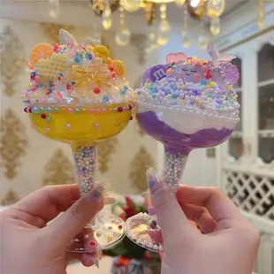 兒童手工制作DIY奶油膠冰淇淋杯材料包 仿真甜品超輕黏土益智玩具
