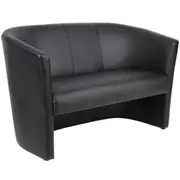 YSD TWO SEATER TUB CHAIR Black 1 Year Warranty