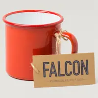 在飛比找PChome24h購物優惠-Falcon 獵鷹琺瑯 琺瑯馬克杯 350ml 紅白