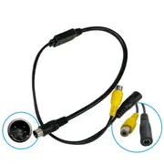 Elinz S-Video Male 4-Pin Mini DIN to Female RCA Converter Adaptor for Reverse Camera