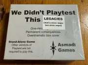 Asmadi Games Stand Alone We Didn't Playtest This: Legacies NEW SEALED