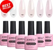 5-in-1 Builder Base Gel Set, 6 Pcs x 10ml, Quick Extension, Soak-Off UV/LED
