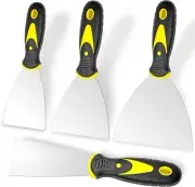 Putty Knife, 4Pcs Spackle Knife Set (2, 3, 4, 5 In), Stainless Steel Paint Scrap