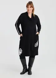 [Taking Shape] Taking Shape Natural Ava Panel Dress Size 18 in Black, Viscose - Plus Size Women's Dresses Black