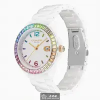 在飛比找康是美優惠-COACH手錶，編號CH00167，38mm白圓形陶瓷錶殼，