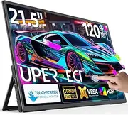 UPERFECT 21.5” 120HZ Touchscreen Portable Monitor w/Kickstand & VESA, Large Portable Gaming Monitor with HDMI Type C, External Display for Laptops, Steamdeck, MacBook, Phones, Mini PC