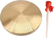 COMNESTBI Gongs and Drums Instruments Large Hand Gong Handheld Gong Instrument Percussion Gong Chinese Gong Musical Instrument Gong for Company Opening Chinese Instrument Copper