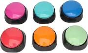 Cyrank 6PCS Answer Buzzers, 30 Seconds Record Talking Button Interactive Tool Talk Button Recording Sound Button for Communication